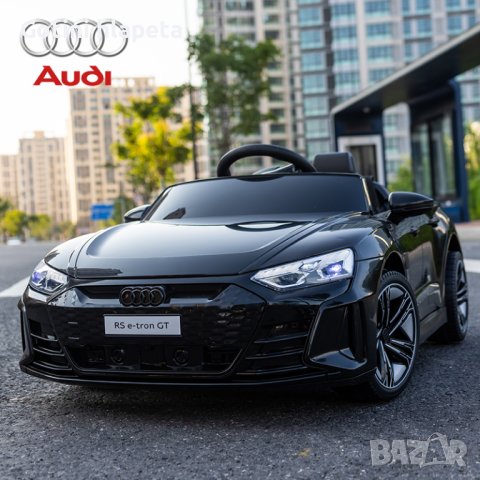 Акумулаторен джип AUDI RS E-TRON GT Licensed 12V батерия,MP3, с меки гуми с Кожена седалка, снимка 1 - Детски велосипеди, триколки и коли - 37661752