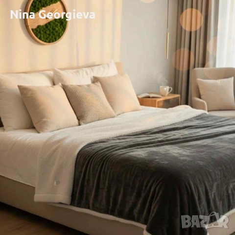 Двустранно одеяло тип “Шерпа”, снимка 2 - Олекотени завивки и одеяла - 52211593