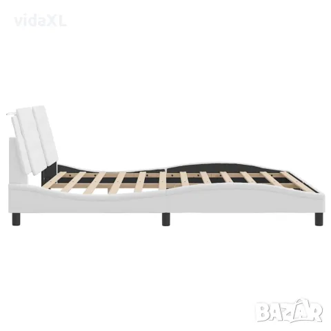 vidaXL Рамка за легло без матрак Zadar, бяла, 180x200 см, изкуствена кожа, снимка 5 - Спални и легла - 56146794