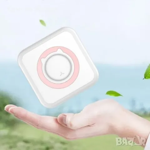 Мини безжичен принтер за деца с Bluetooth USB зареждане Термопринтер с ролки хартия комплект