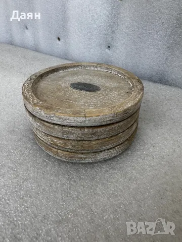 Дървени поставки за чаши RIVERDALE, снимка 3 - Чаши - 49944513