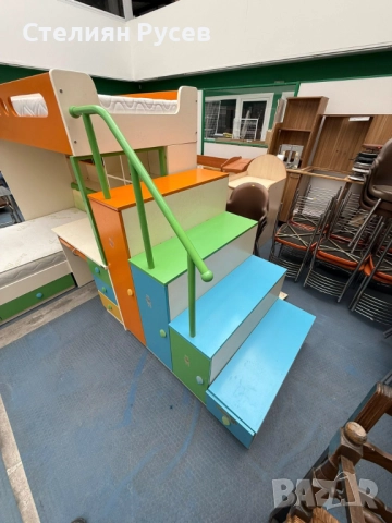  2408 двуетажно легло 190/105см с матрак цена 570 лв или 291,44 евро -долното легло 190/105см с матр, снимка 5 - Спални и легла - 51476636