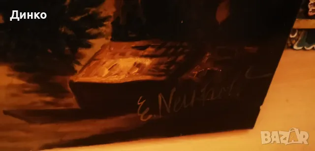 Стара маслена картина 100см.-70см. рисувана върху платно., снимка 4 - Антикварни и старинни предмети - 50041670