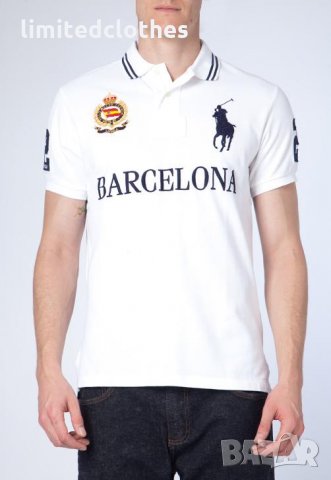 POLO by RALPH LAUREN BARCELONA Мъжка Тениска с Яка size M, снимка 1 - Тениски - 30956135