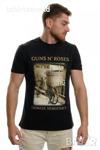 Нова мъжка тениска с дигитален печат на музикалната група GUNS'N ROSES - Chinese Democracy, снимка 5 - Тениски - 37699614