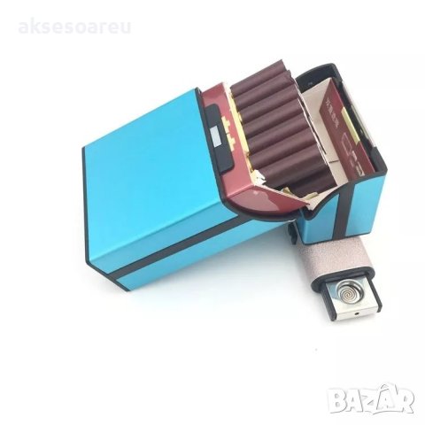Идеална за подарък метална кутия табакера с магнитен капак за 80 мм стандартни цигари модна стилна и, снимка 5 - Табакери - 39431205