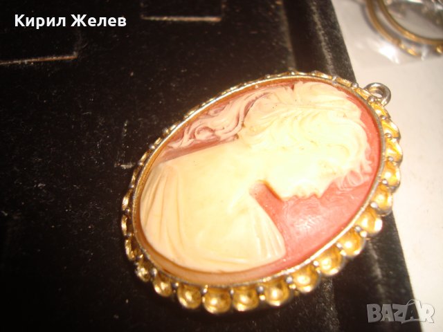 ВИНТИДЖ ВИКТОРИАНСКА КАМЕЯ ПРЕКРАСНА БРОНЗОВА ПОЗЛАТЕНА СТАР ПЕНДАНТ АРТ ДЕКО 17477, снимка 10 - Антикварни и старинни предмети - 31196205