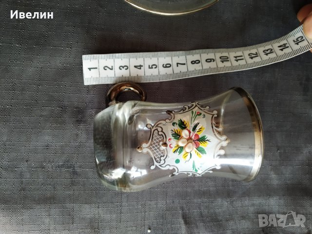четири стъклени чаши за чай,кафе-комплект, снимка 4 - Антикварни и старинни предмети - 30529389