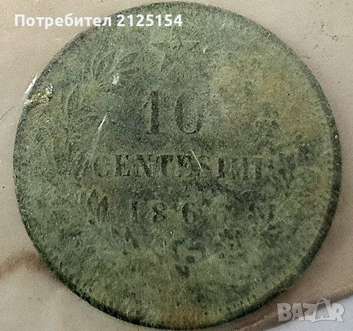 10 центисими 1866 Италия - добро качество., снимка 2 - Нумизматика и бонистика - 42044037