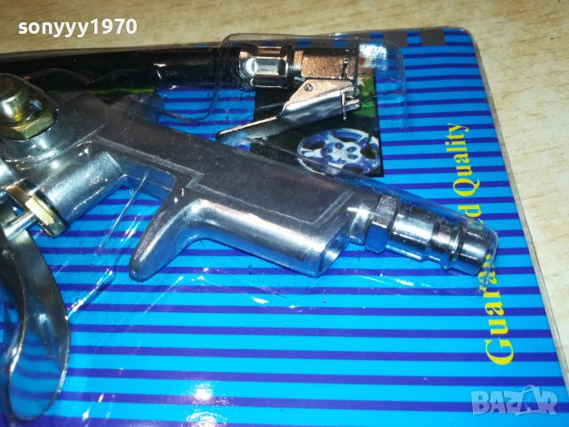 НОВ Пистолет с манометър и маркуч за помпане на гуми 2903231206, снимка 6 - Аксесоари и консумативи - 40178110