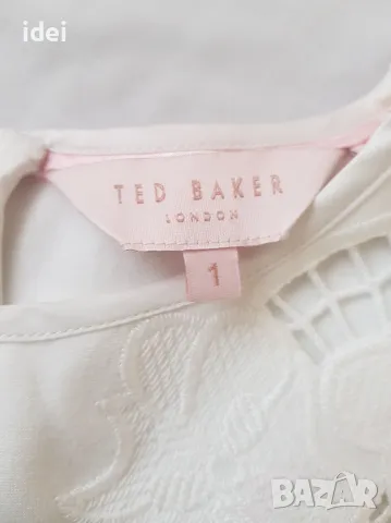 Красива бяля рокля Ted Baker еластична, снимка 2 - Рокли - 47921897