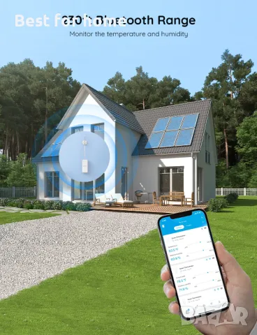 Govee Hygrometer Thermometer  H5100, Мини Bluetooth сензор 3 броя, снимка 3 - Друга електроника - 49619249