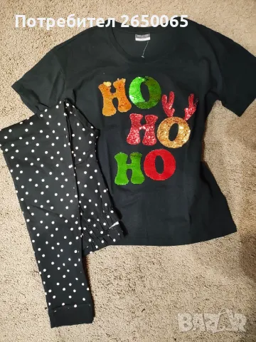 Ново! Коледна дамска пижама 💯% памук! S/M