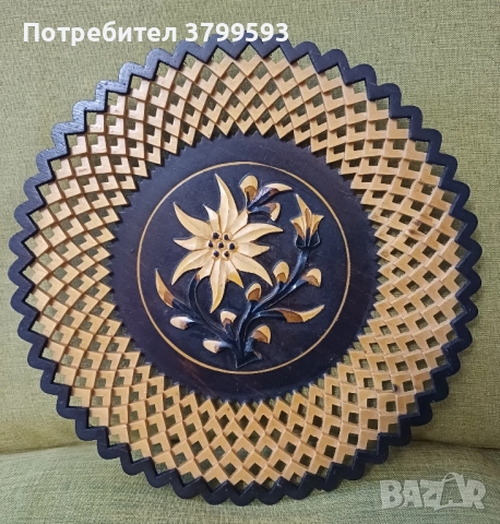 2 декоративни дървени чинии, снимка 4 - Декорация за дома - 51854023