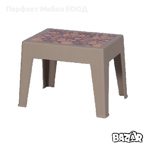 Масичка за кафе,за шезлонг,за чадър 40/55 см. с декор, снимка 3 - Градински мебели, декорация  - 36934091