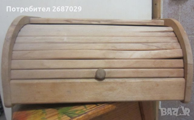 Стара дървена кутия за хляб, снимка 10 - Други - 31613842