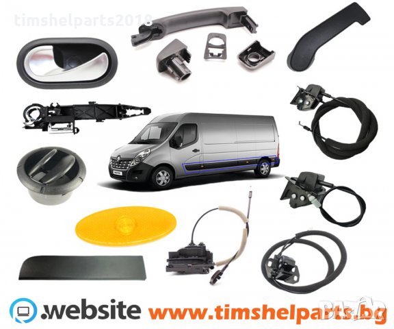 Renault Master 3 Opel Movano, габарит, дръжка, брава, мигач, стоп, фар