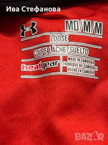 Tshart  T-Shirts Under Armour USA  коралово червена нова оригинална тениска, снимка 5 - Тениски - 50268359