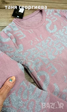 нежна блузка с ламе, снимка 4 - Блузи с дълъг ръкав и пуловери - 30720428