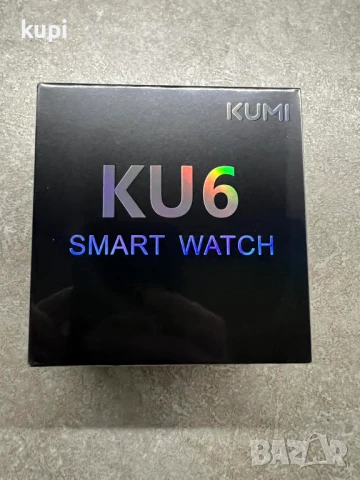 Смарт часовник KU6, Kumi, пластмаса/силикон, Android/iOS, черен