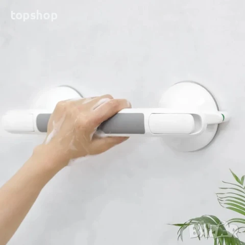 Нова дръжка с вендузи за баня, неплъзгаща, без пробиване, сива, снимка 4 - Други стоки за дома - 50493330