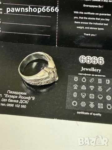 Сребърен пръстен 925 проба, снимка 6 - Пръстени - 54355243