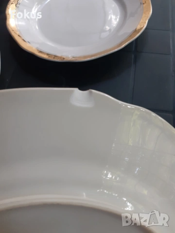 Български порцелан Китка Нови Пазар големи чинии 6 бр., снимка 6 - Антикварни и старинни предмети - 53294975