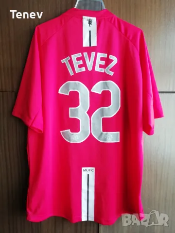 Manchester United #32 Tevez футболна тениска фланелка Манчестър Юнайтед Тевез 2007/2008/2009 