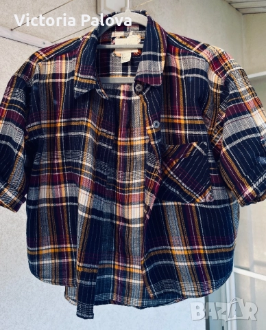 Модерна къса  риза кроп I LOVE H 81 USA, снимка 3 - Ризи - 51714361