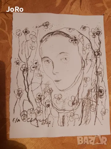 Проф. СВЕТЛИН РУСЕВ- "Мадона" едно малко Бижу , снимка 5 - Картини - 48048367