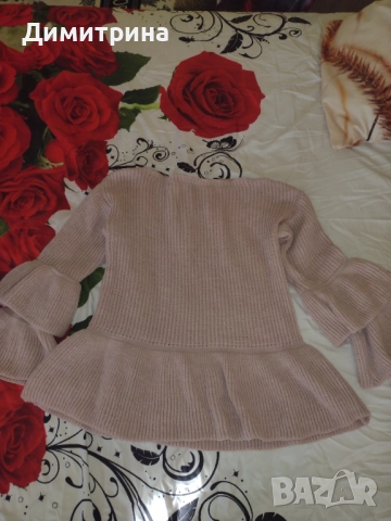 Много красива и ефектна плетена блузка, снимка 3 - Блузи с дълъг ръкав и пуловери - 52834944