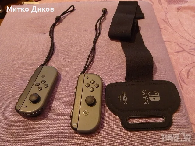 Ляв и десен контролер Switch Joy-eon Nintendo и каишка за крак Nintendo Switvh leg strap нови