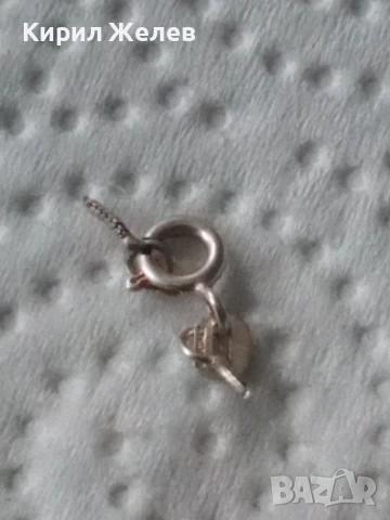 Сребърна карабинка закопчалка 51136, снимка 4 - Колиета, медальони, синджири - 52339180