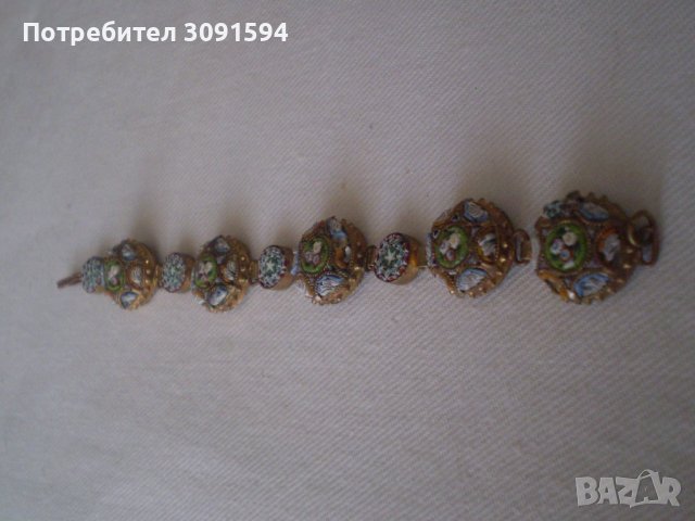 Старинна Гривна Венецианска Мозайка Италия, снимка 6 - Антикварни и старинни предмети - 37404008