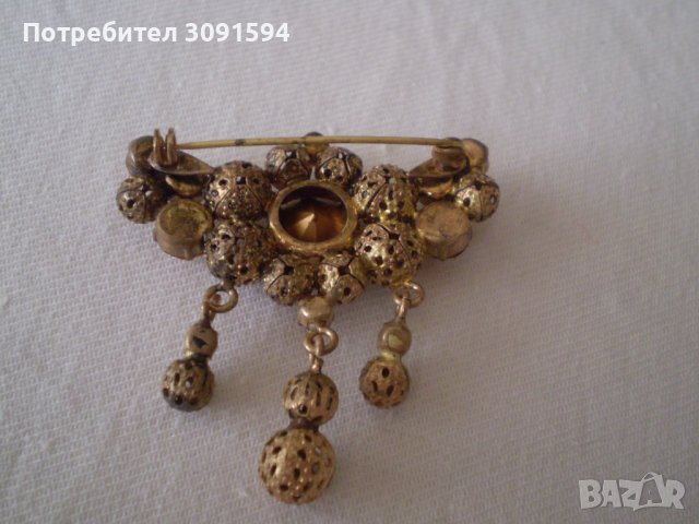 Рядка  старинна Дамска брошка Чехословакия, снимка 9 - Антикварни и старинни предмети - 36737469