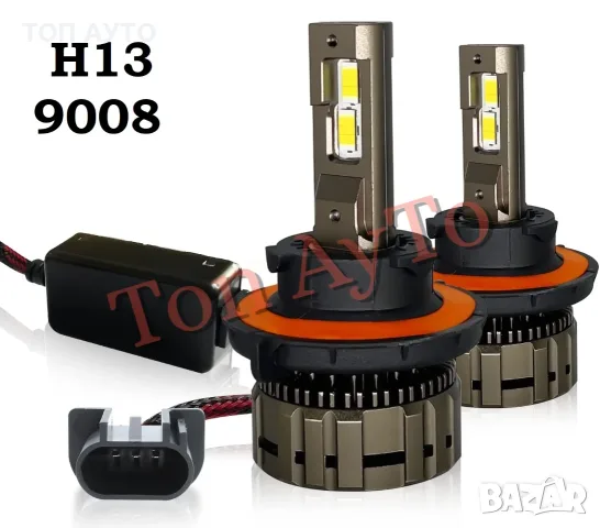 LED Лед Крушки 9004 / HB1, 9007 / HB5, 9008 / H13 За Американски Автомобили Комплект, снимка 5 - Аксесоари и консумативи - 56083698