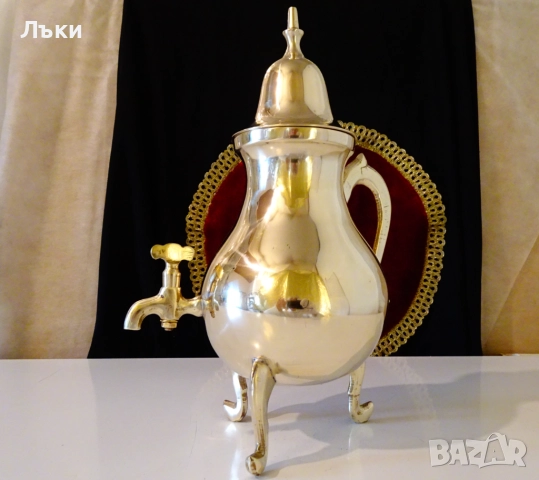 Бронзов диспенсър за вино,ракия,чай,кафе,вода,самовар. , снимка 3 - Антикварни и старинни предмети - 52121468