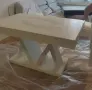 Дървена бяла трапезна маса, снимка 3