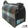 Транспортна чанта за Куче/Коте - M размер - 45/19.5/26см - Шарено каре, снимка 2