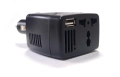 DC 12V към AC 220V / 110V инвертор за автомобил 75W, адаптер към контакт за ЕС/UK и USB 2.1 Черен Ба, снимка 7
