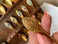 Красиви позлатени лъжички от Англия с пеперуди, снимка 8