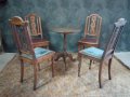 Старинни столове с маса, снимка 1 - Столове - 38043670