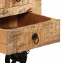 vidaXL Маса за кафе грубо мангово дърво 70x70x40 см, снимка 9