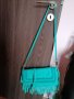 ANTONELLO SERIO дамска чанта, естествена кожа, ресни, петролено-синьо , снимка 2