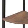 vidaXL Ъглова етажерка с 5 рафта Тъмнокафяво и черно 45,5x31,5x180 см, снимка 6