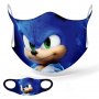 Соник Sonic детска защитна предпазна маска многократна от плат, снимка 2