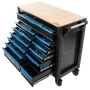 Количка с инструменти STAHLMAYER JUMBO XXL – професионален шкаф с 12 чекмеджета и 501 части, снимка 4