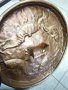 Масивно старо медно пано за стена релефно 2 кг, снимка 2