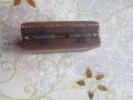 Старинна кутия за годежни пръстени пръстен дърворезба, снимка 3