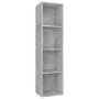 vidaXL Библиотека/ТВ шкаф, бетонно сива, 36x30x143 см, ПДЧ(SKU:800148